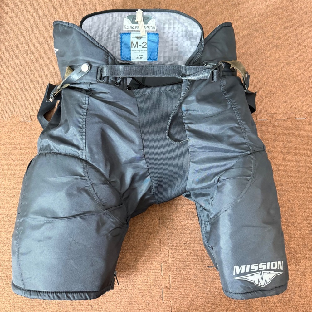 Mission M-2 Hockey Pants Black XLarge 36-38 Floating Spinal Protection FSP M2